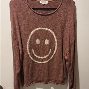 Promesa Brown Relaxed Crew Neck Sweatshirt
